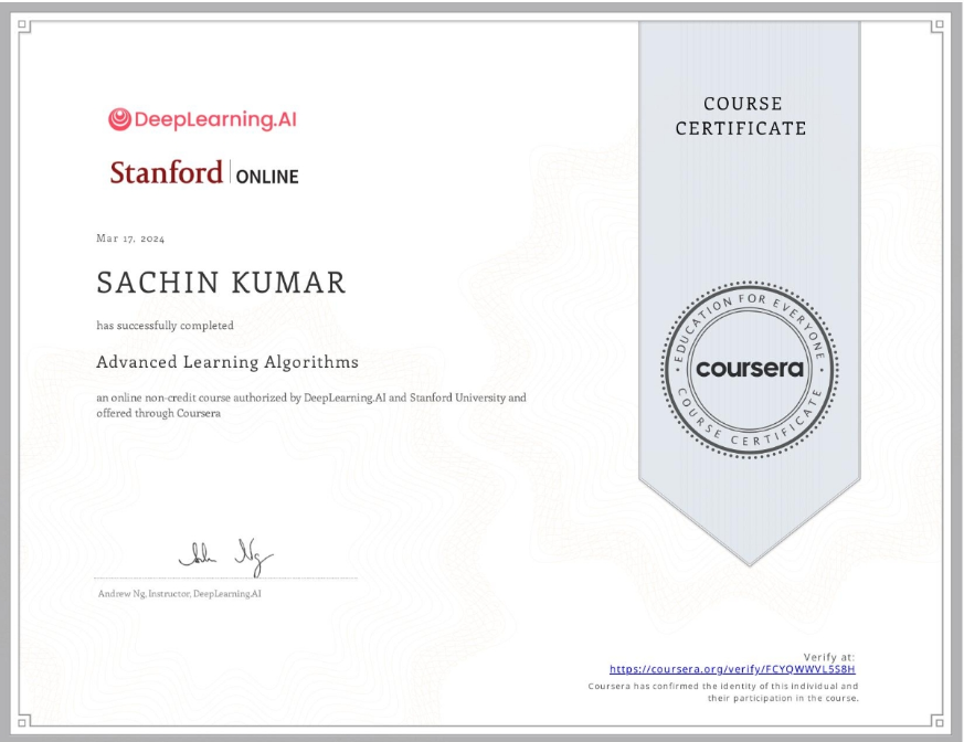 Advanced Learning Algorithms